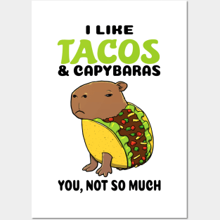 I Like Tacos and Capybaras you not so much Posters and Art